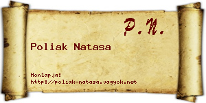 Poliak Natasa névjegykártya